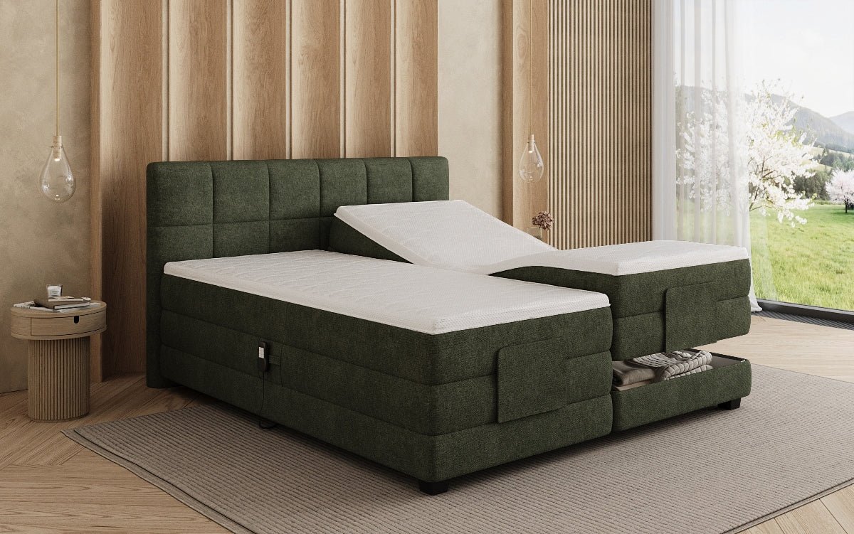 Boxspringbett Monaco - elektrisch verstellbar in Stoff