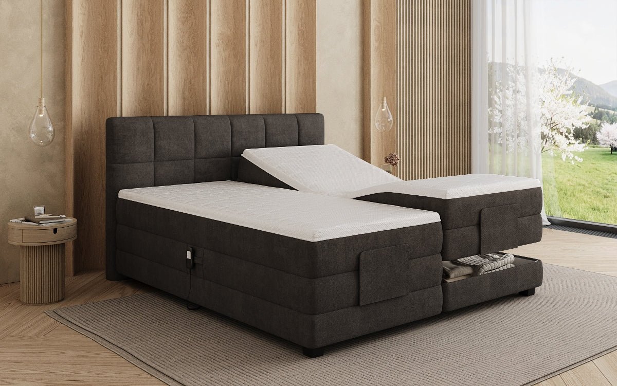 Boxspringbett Monaco - elektrisch verstellbar in Stoff