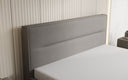 Designer upholstered bed Merry in fabric with storage