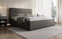 Designer upholstered bed Merry in fabric with storage