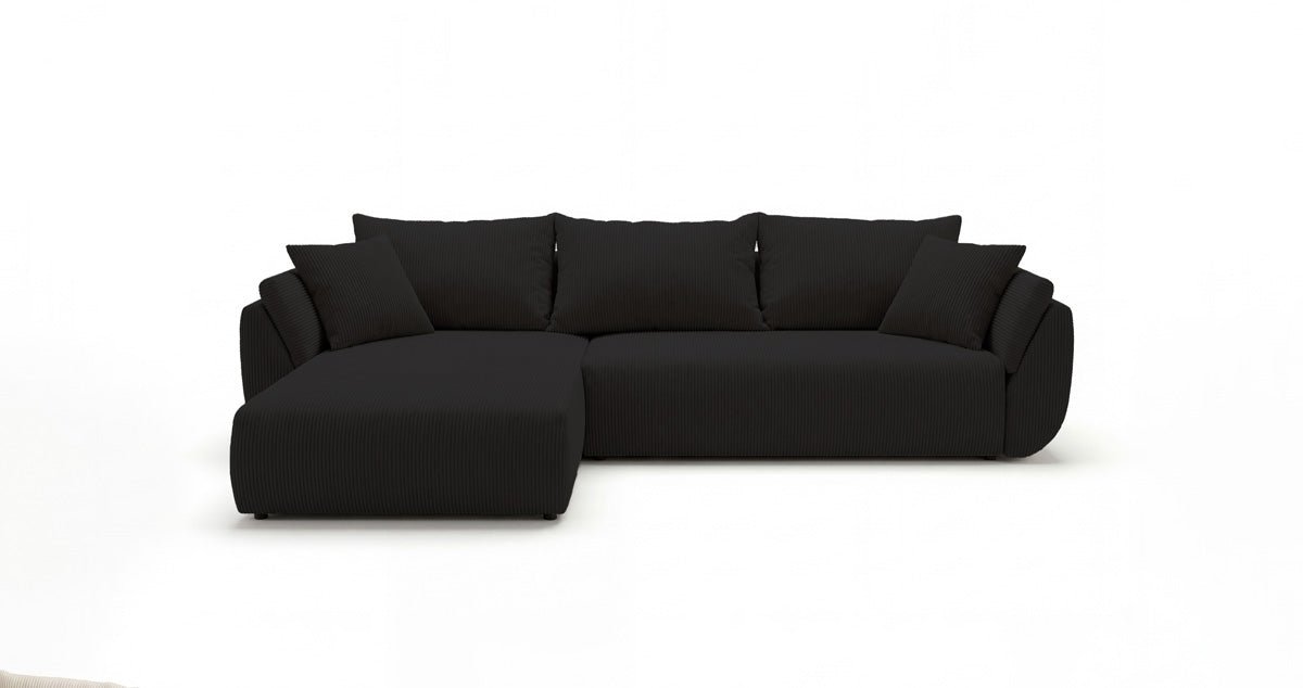 Designer Sofa Lenoa L with Sleeping and Folding Function in Corduroy