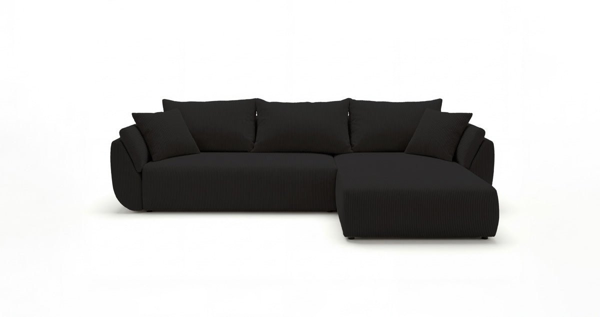 Designer Sofa Lenoa L with Sleeping and Folding Function in Corduroy