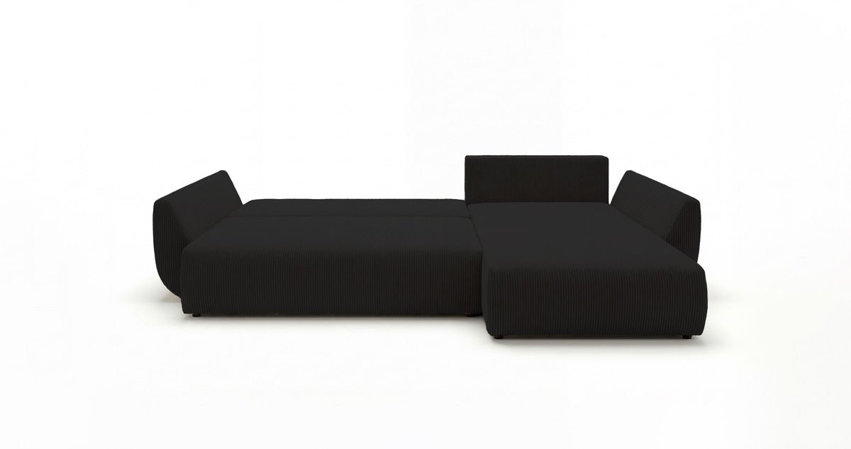 Designer Sofa Lenoa L with Sleeping and Folding Function in Corduroy