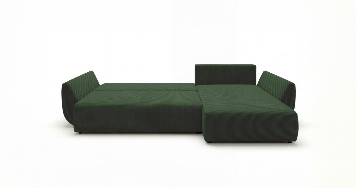Designer Sofa Lenoa L with Sleeping and Folding Function in Corduroy