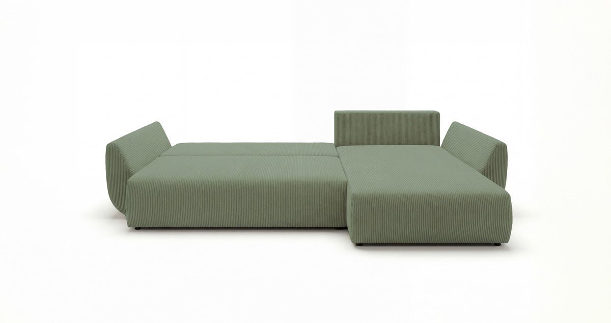 Designer Sofa Lenoa L with Sleeping and Folding Function in Corduroy