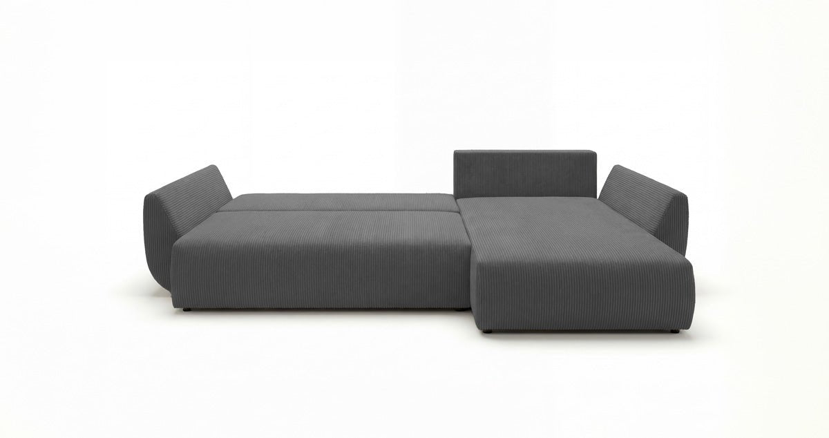 Designer Sofa Lenoa L with Sleeping and Folding Function in Corduroy