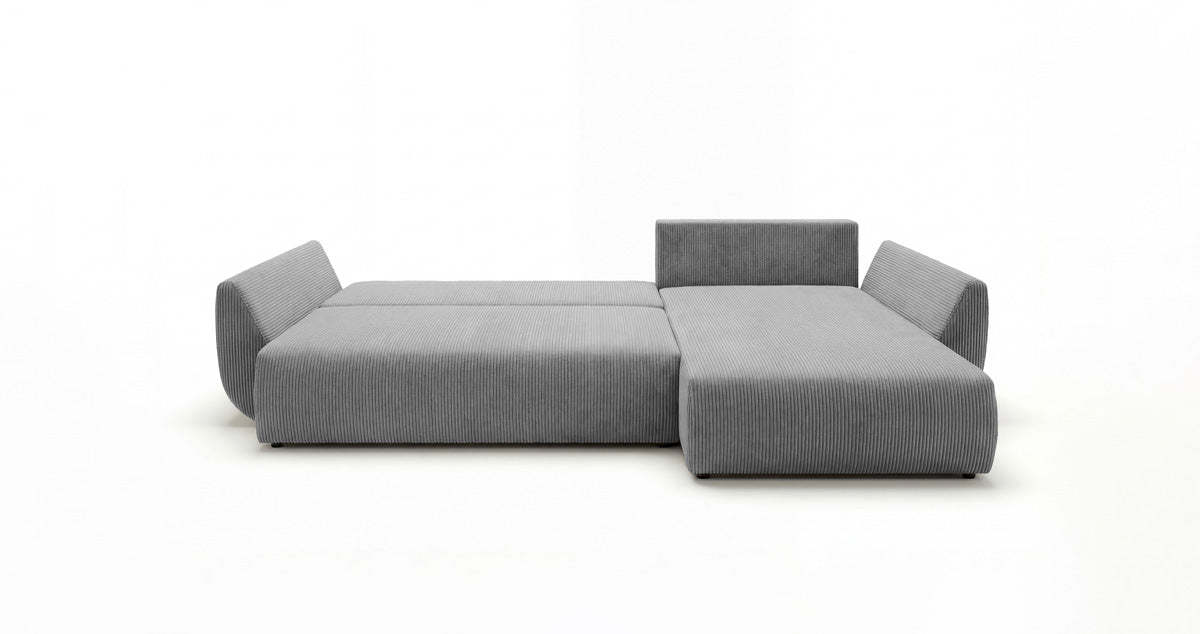 Designer Sofa Lenoa L with Sleeping and Folding Function in Corduroy