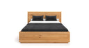 Designer Celestia wooden bed made of solid oak with storage space