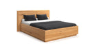 Designer Celestia wooden bed made of solid oak with storage space