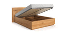Designer Celestia wooden bed made of solid oak with storage space