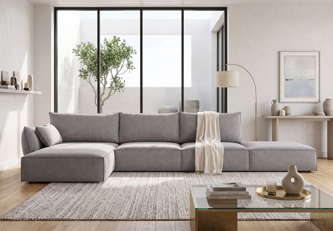 Designer Sofa Nuvola L Open in velvet