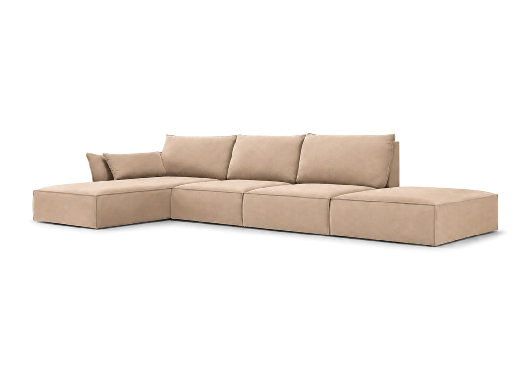Designer Sofa Nuvola L Open in velvet