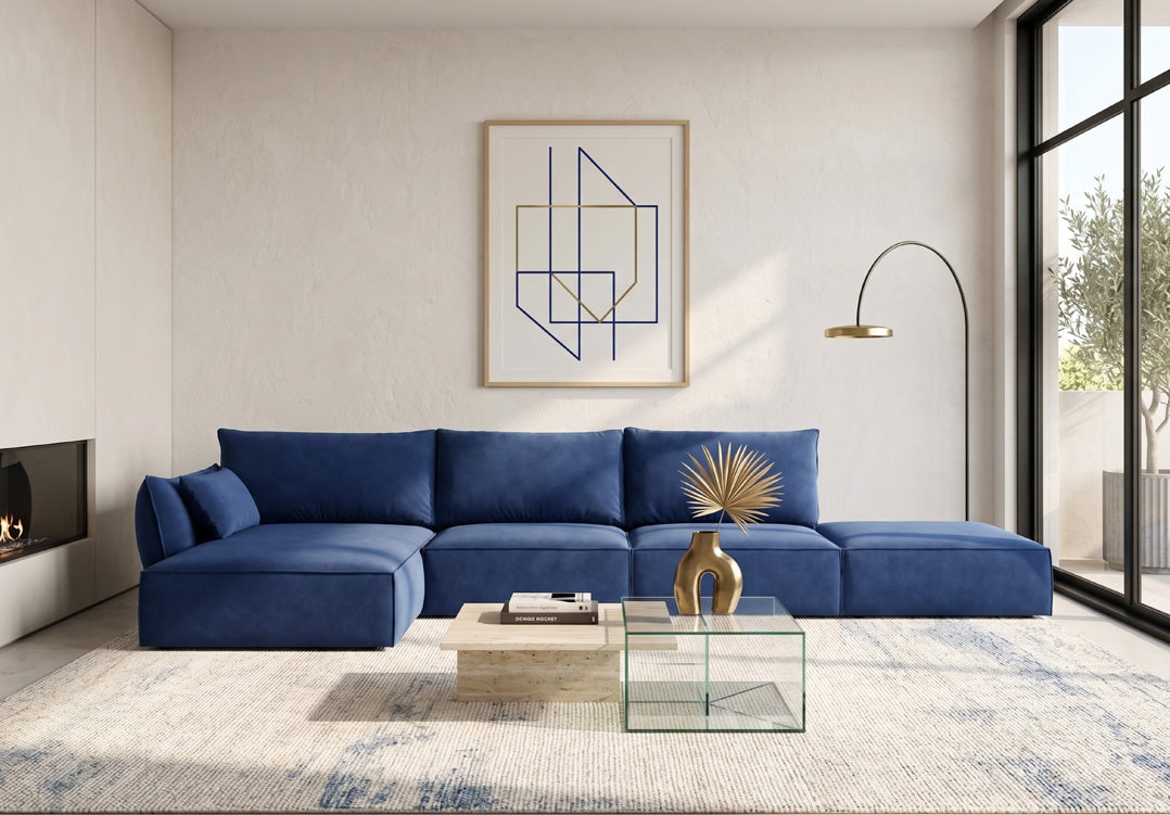 Designer Sofa Nuvola L Open in velvet