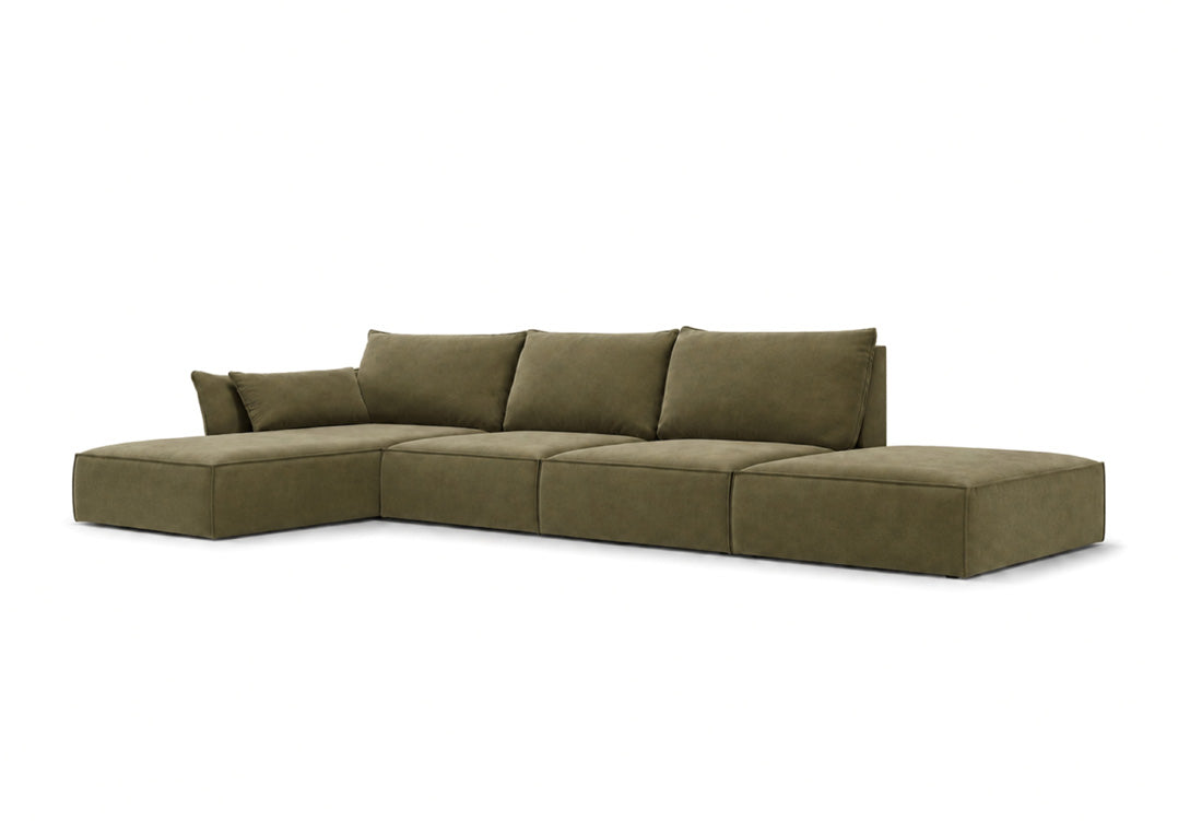 Designer Sofa Nuvola L Open in velvet