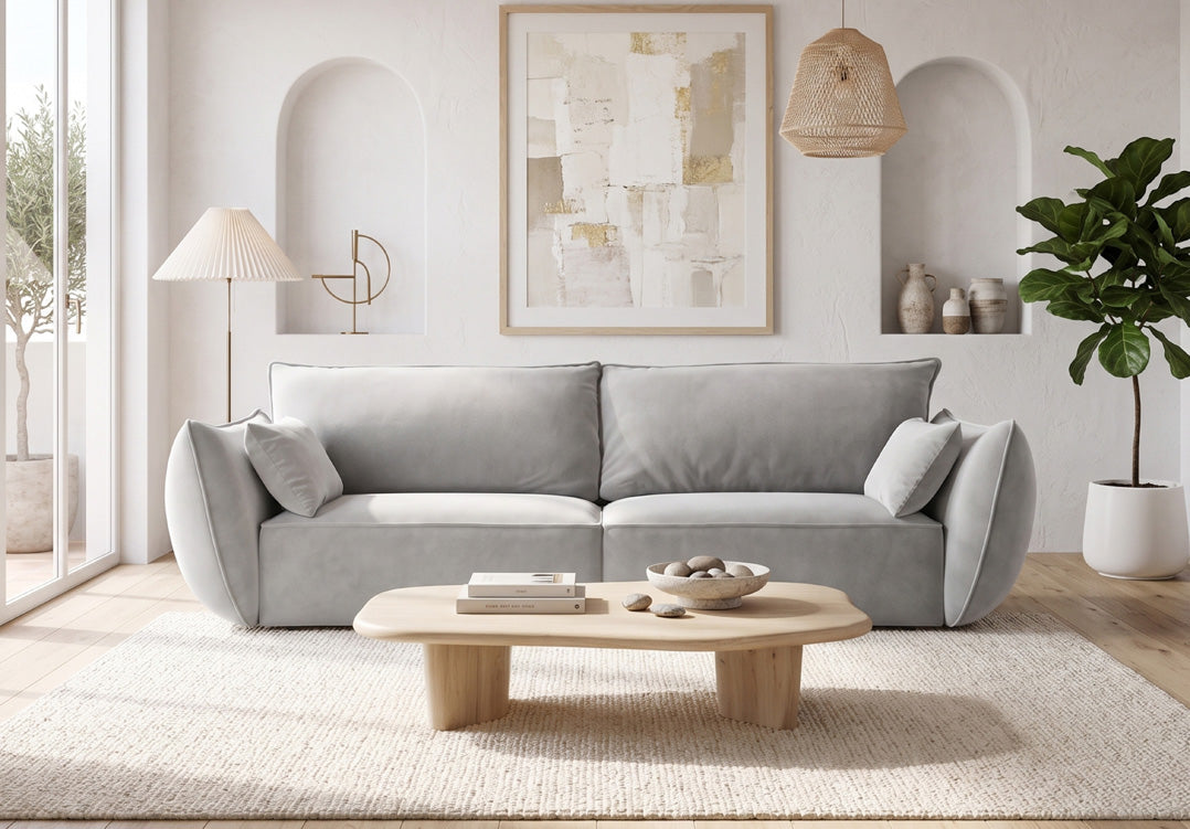 Designer 3-seater sofa Nuvola in velvet