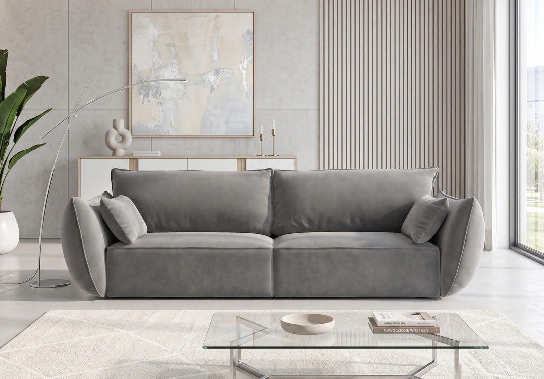 Designer 3-seater sofa Nuvola in velvet