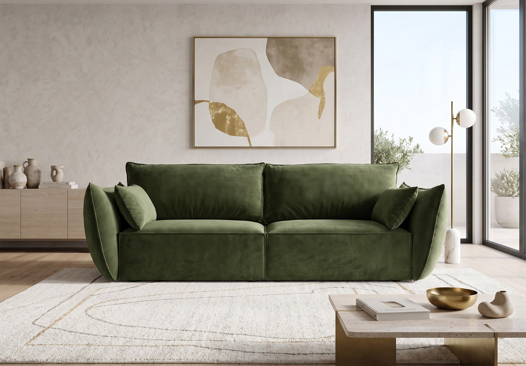 Designer 3-seater sofa Nuvola in velvet