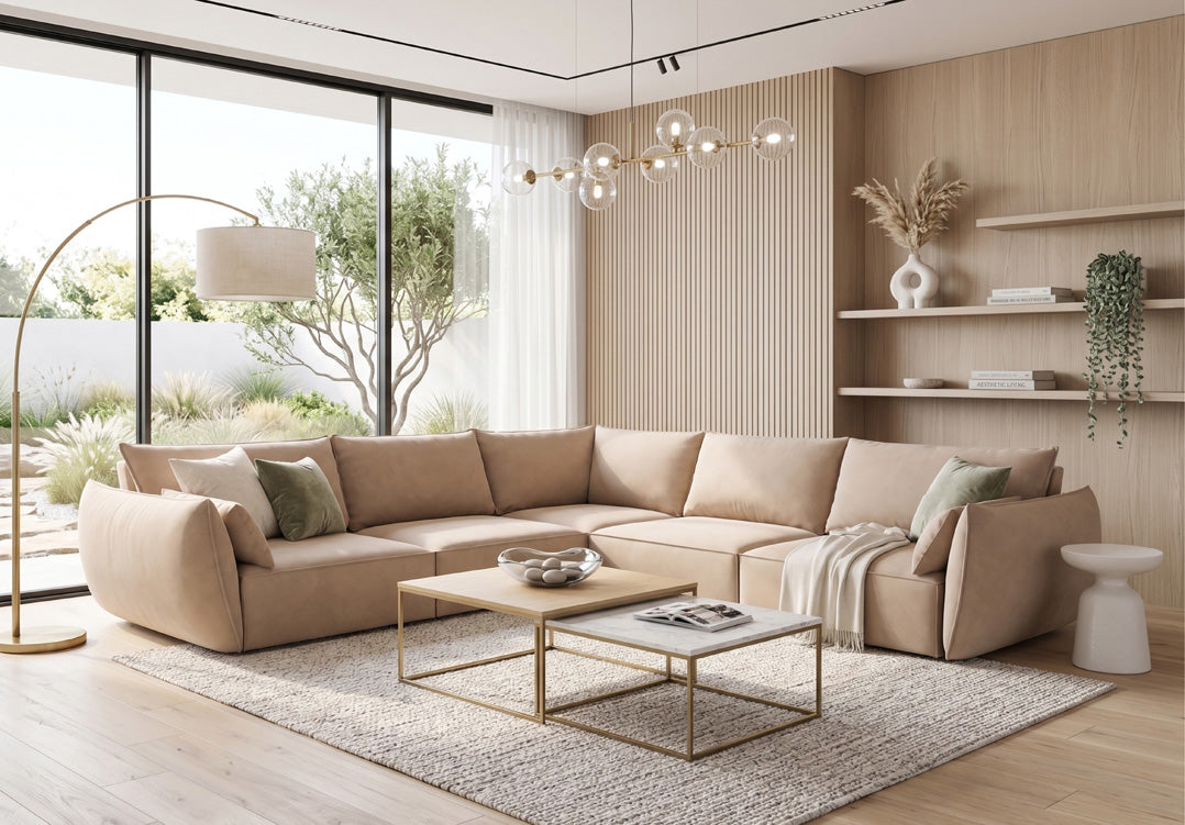 Nuvola L Maxi designer sofa in velvet