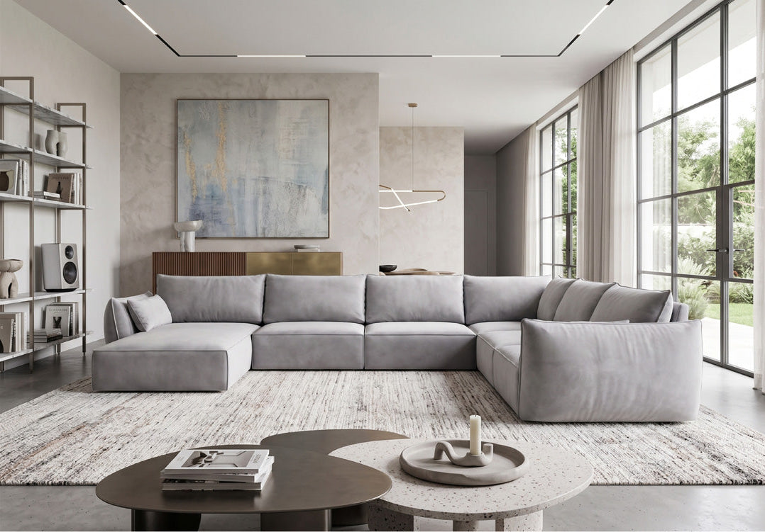 Designer sofa Nuvola U in velvet