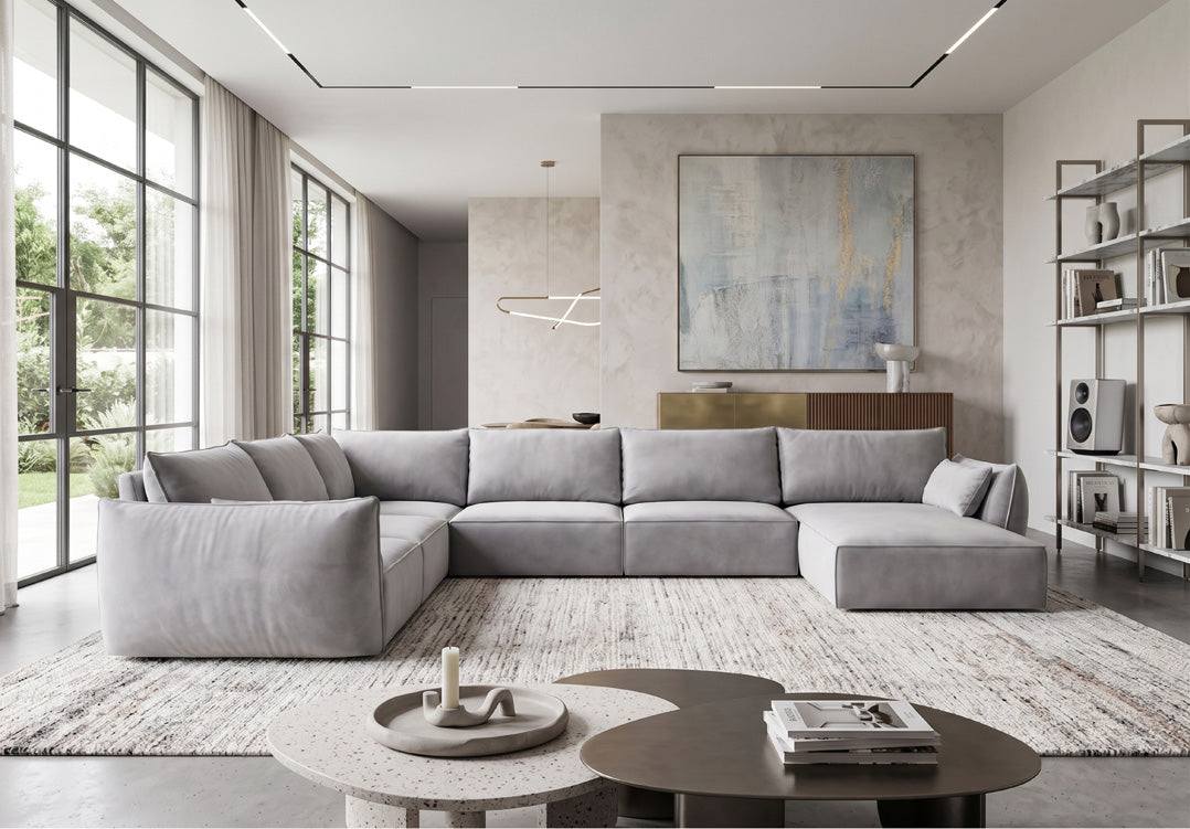 Designer sofa Nuvola U in velvet