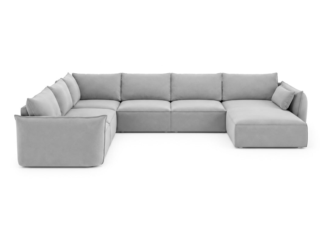 Designer sofa Nuvola U in velvet