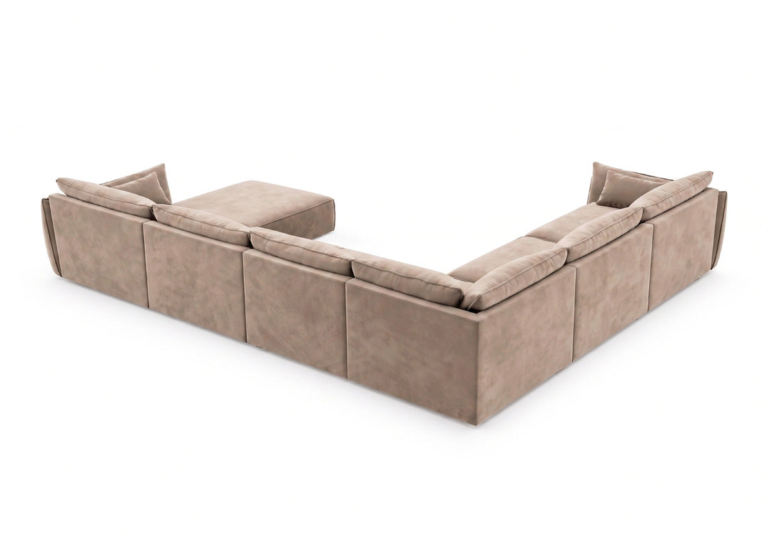 Designer sofa Nuvola U in velvet