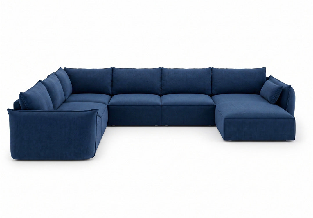 Designer sofa Nuvola U in velvet