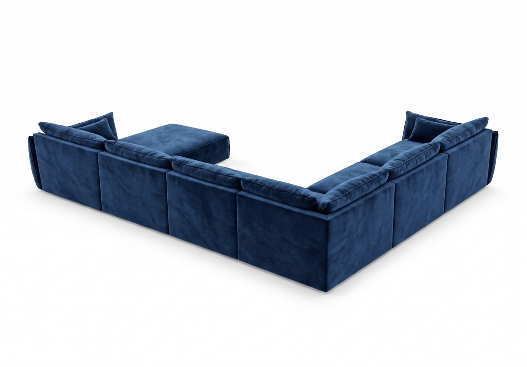 Designer sofa Nuvola U in velvet