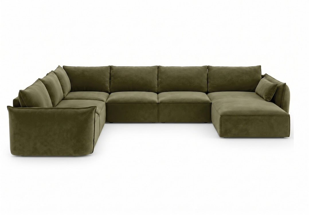 Designer sofa Nuvola U in velvet