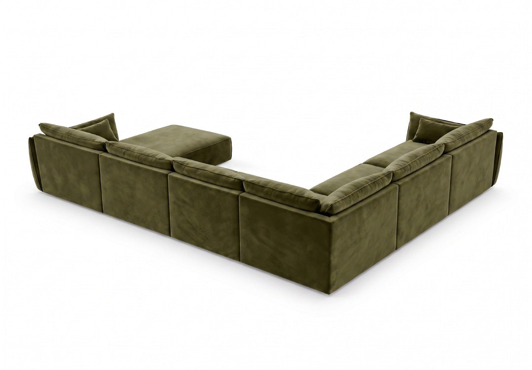 Designer sofa Nuvola U in velvet