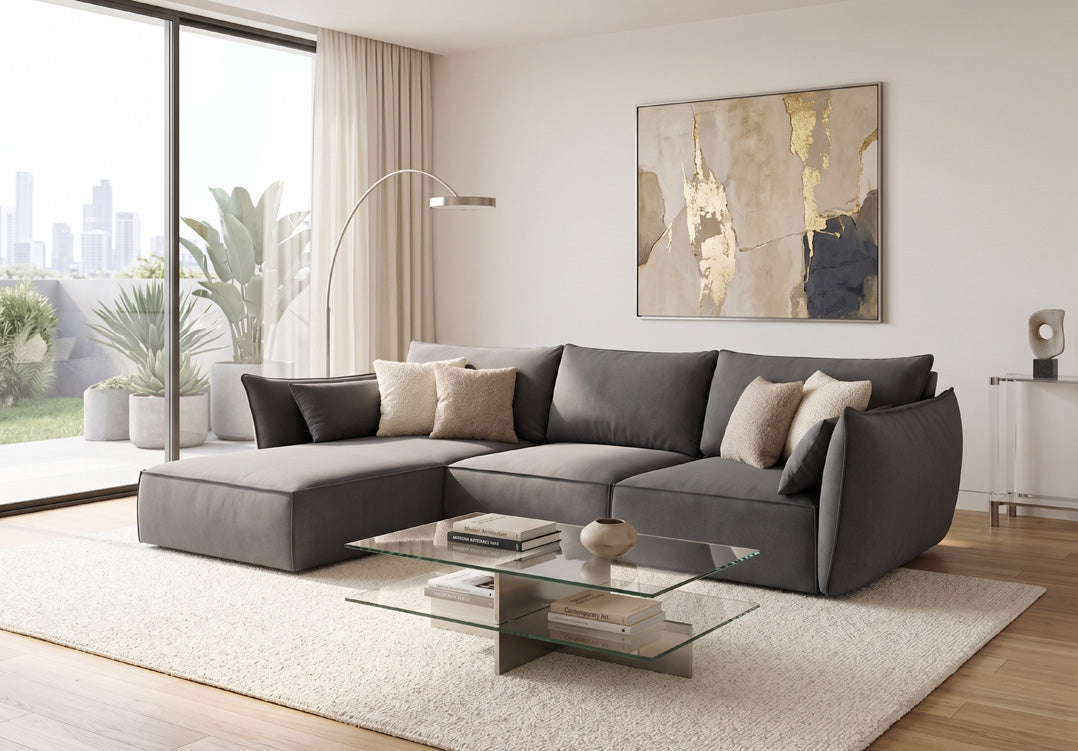 Designer sofa Nuvola L in velvet