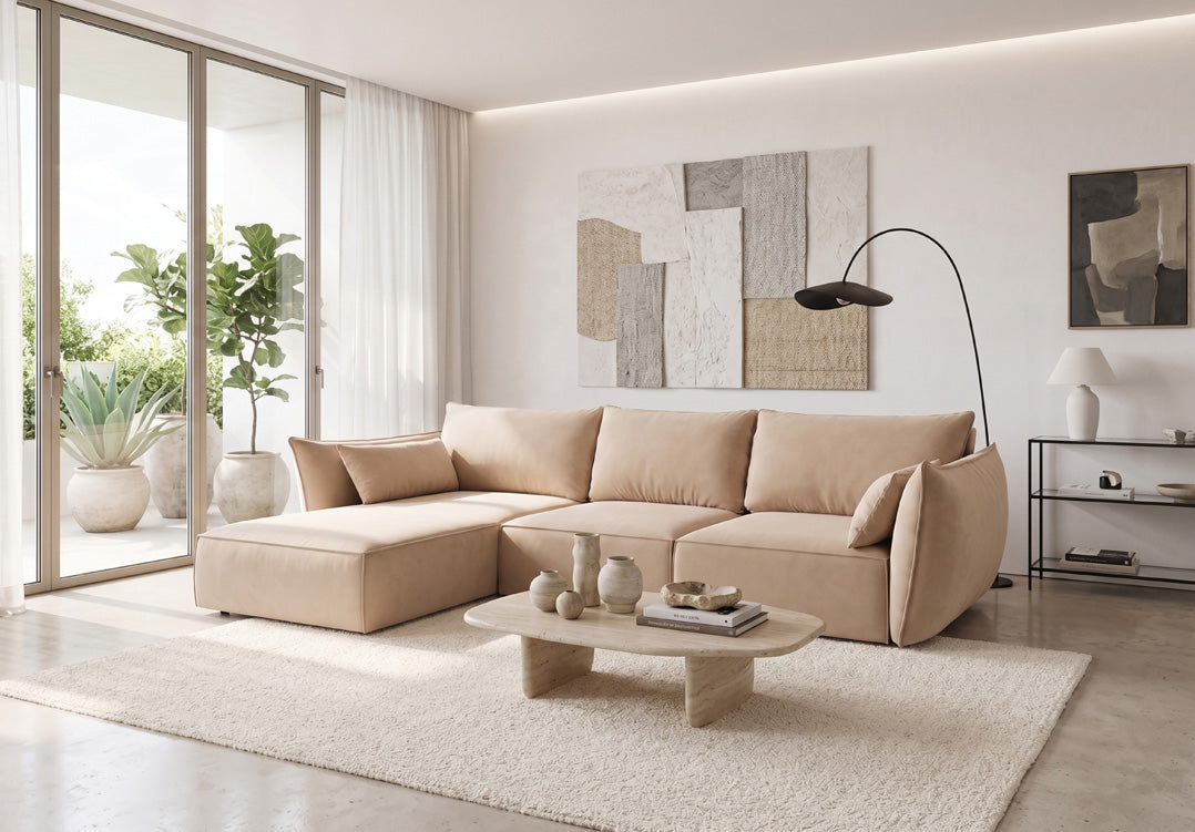 Designer sofa Nuvola L in velvet