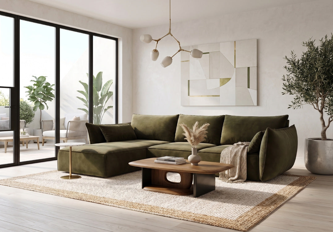Designer sofa Nuvola L in velvet