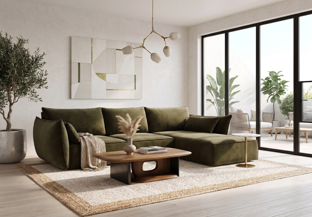 Designer sofa Nuvola L in velvet