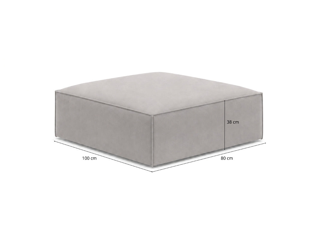 Nuvola side stool in velvet