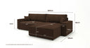Designer Ecksofa Vienna mit Schlaf- und Klappfunktion in Cord