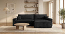 Designer Ecksofa Vienna mit Schlaf- und Klappfunktion in Cord