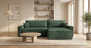 Designer Ecksofa Vienna mit Schlaf- und Klappfunktion in Cord