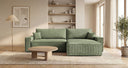 Designer Ecksofa Vienna mit Schlaf- und Klappfunktion in Cord