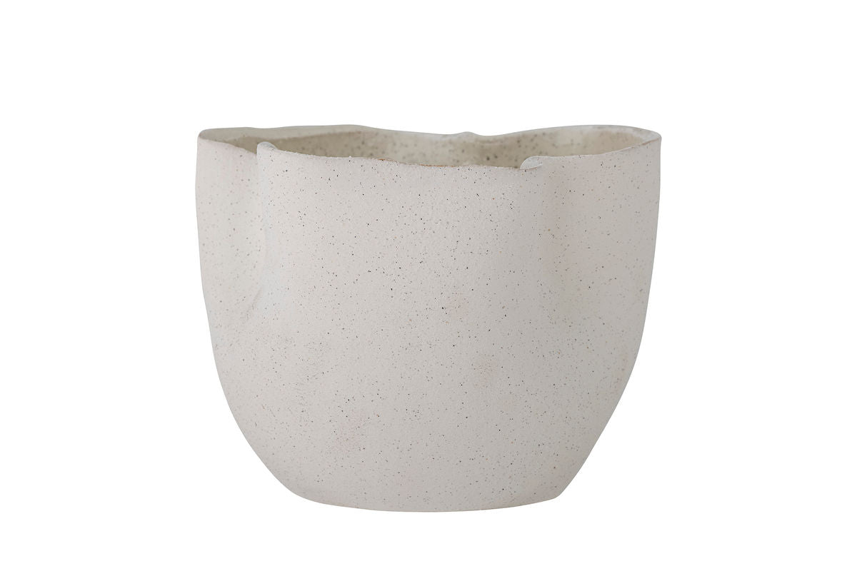 Flower Pot Ivalo – Modern Stoneware Design in White