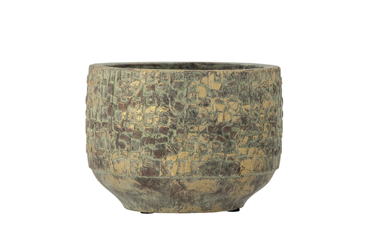 Decorative Flower Pot Verdana – Reactive Glaze in Green