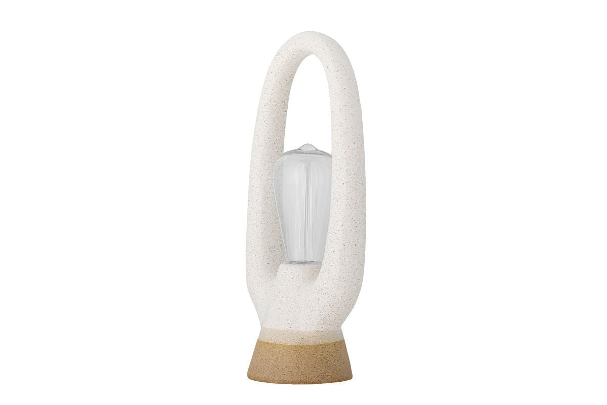 Portable Table Lamp Aila – Stoneware in White