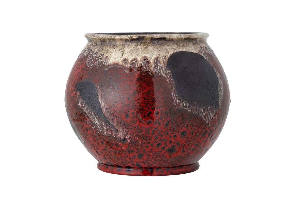 Flower Pot Emerald – red glazed stoneware