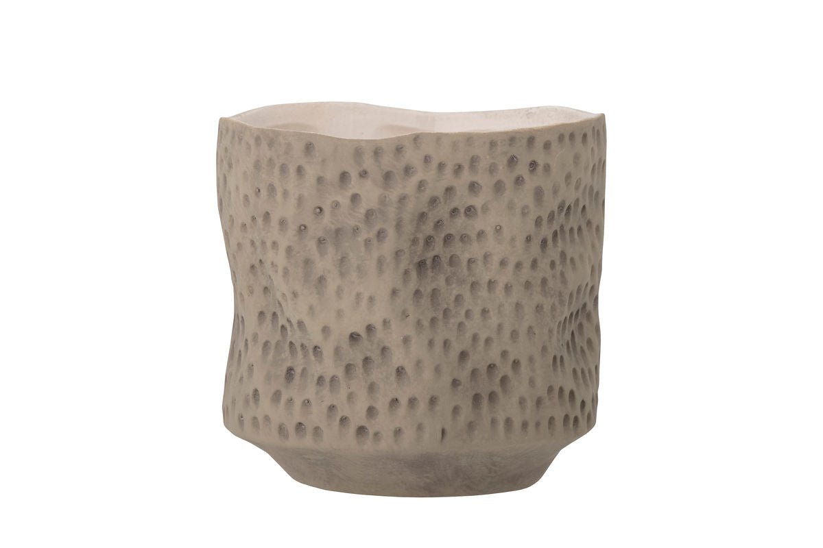 Flower Pot Karsen – Rustic Stoneware Design in Warm Brown