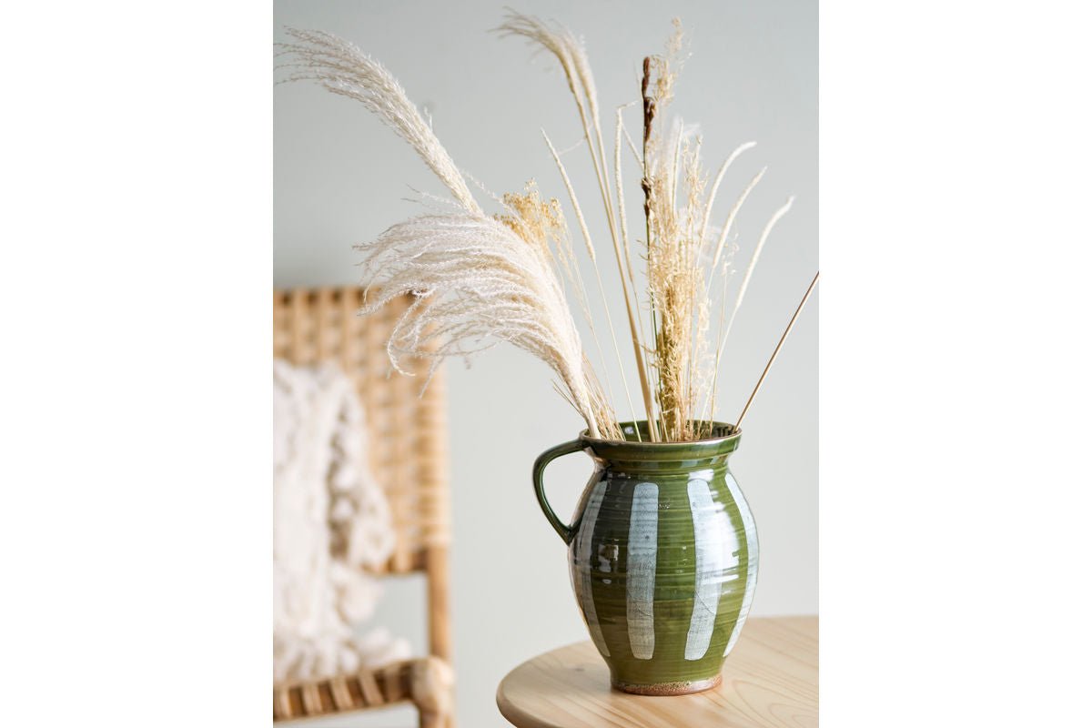 Vase "Elvya" – Green Stoneware