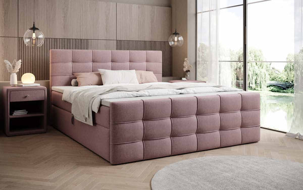 Boxspringbett Luxor Stoff mit Stauraum