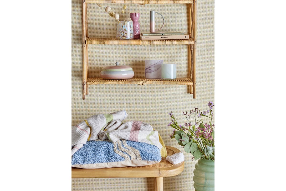 Lumi Throw Blanket - Natural, made from recycled cotton