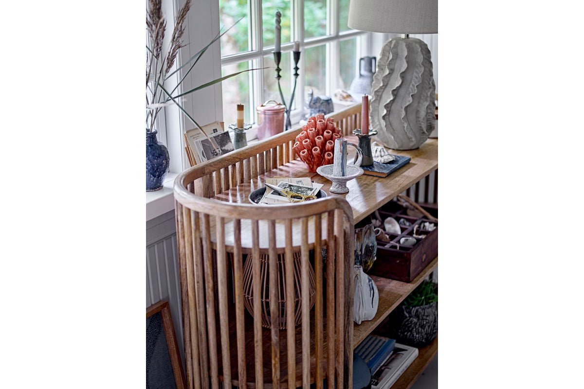 Table lamp Sandwave - white stoneware