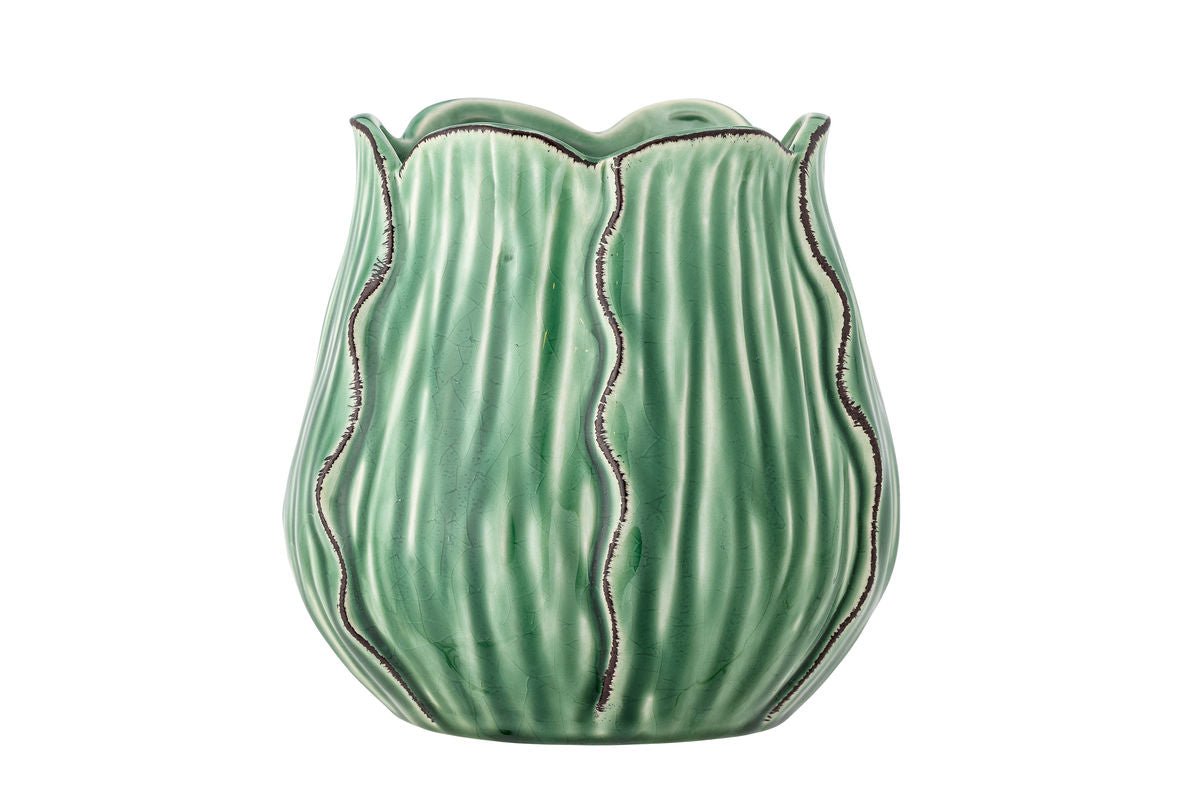 Vase Esra - Green, made of stoneware