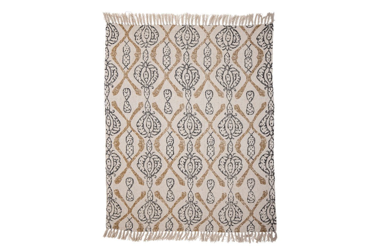 Throw Blanket Tiare – Natural, made from recycled cotton
